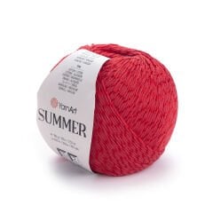 YARNART SUMMER - SPARKLY KNITTING YARN RED - 16