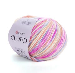 YARNART CLOUD - MULTICOLOR KNITTING YARN VARIEGATED - 5316