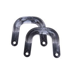 LEATHER LOOKING U MODEL BAG HANDLE 2 PCS BLACK