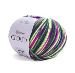 YARNART CLOUD - MULTICOLOR KNITTING YARN VARIEGATED - 5318