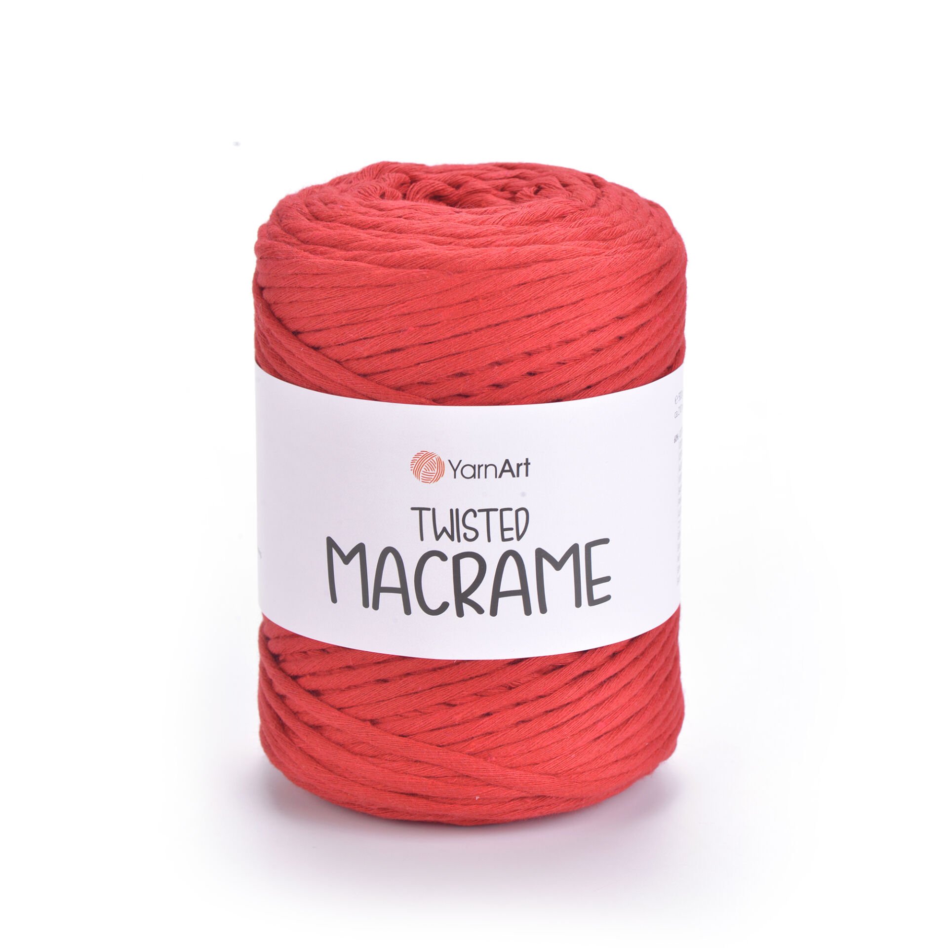 YARNART TWISTED MACRAME - MACRAME CORD RED - 773