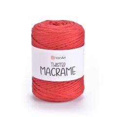 YARNART TWISTED MACRAME - MACRAME CORD RED - 773