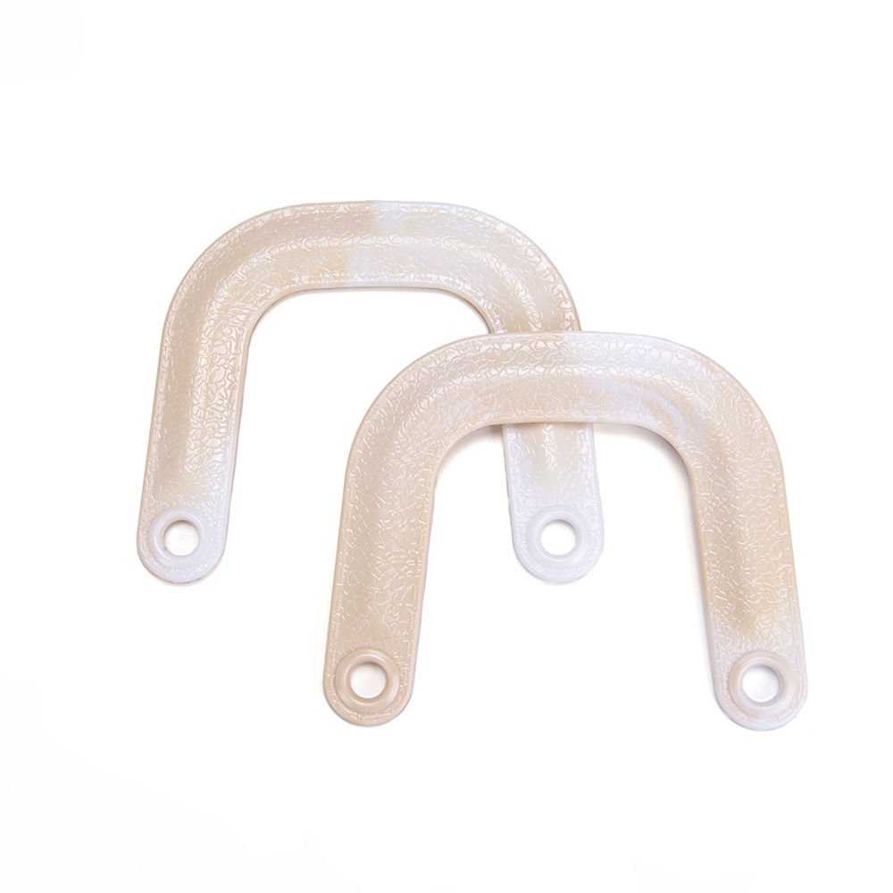 LEATHER LOOKING U MODEL BAG HANDLE 2 PCS CREAM