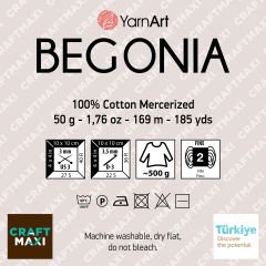 YARNART BEGONIA - MERCERIZED KNITTING YARN