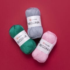 YARNART BEGONIA - MERCERIZED KNITTING YARN