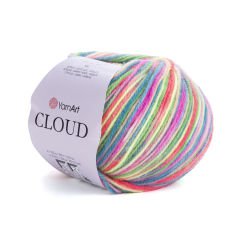 YARNART CLOUD - MULTICOLOR KNITTING YARN VARIEGATED - 5319