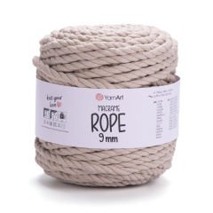 YARNART MACRAME ROPE 9MM - MACRAME CORD BEIGE - 753