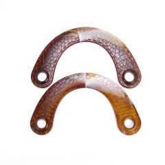 LEATHER LOOKING C MODEL BAG HANDLE 2 PCS