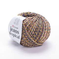 YARNART JEANS TROPICAL - MULTICOLOR KNITTING YARN VARIEGATED - 610