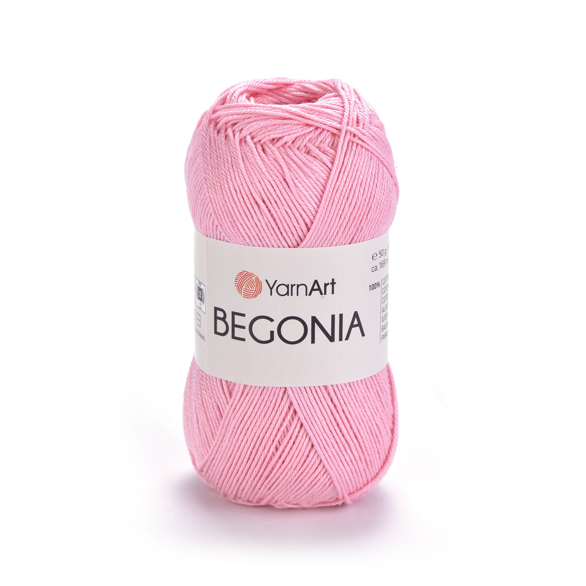 YARNART BEGONIA - MERCERIZED KNITTING YARN LIGHT PINK - 6313
