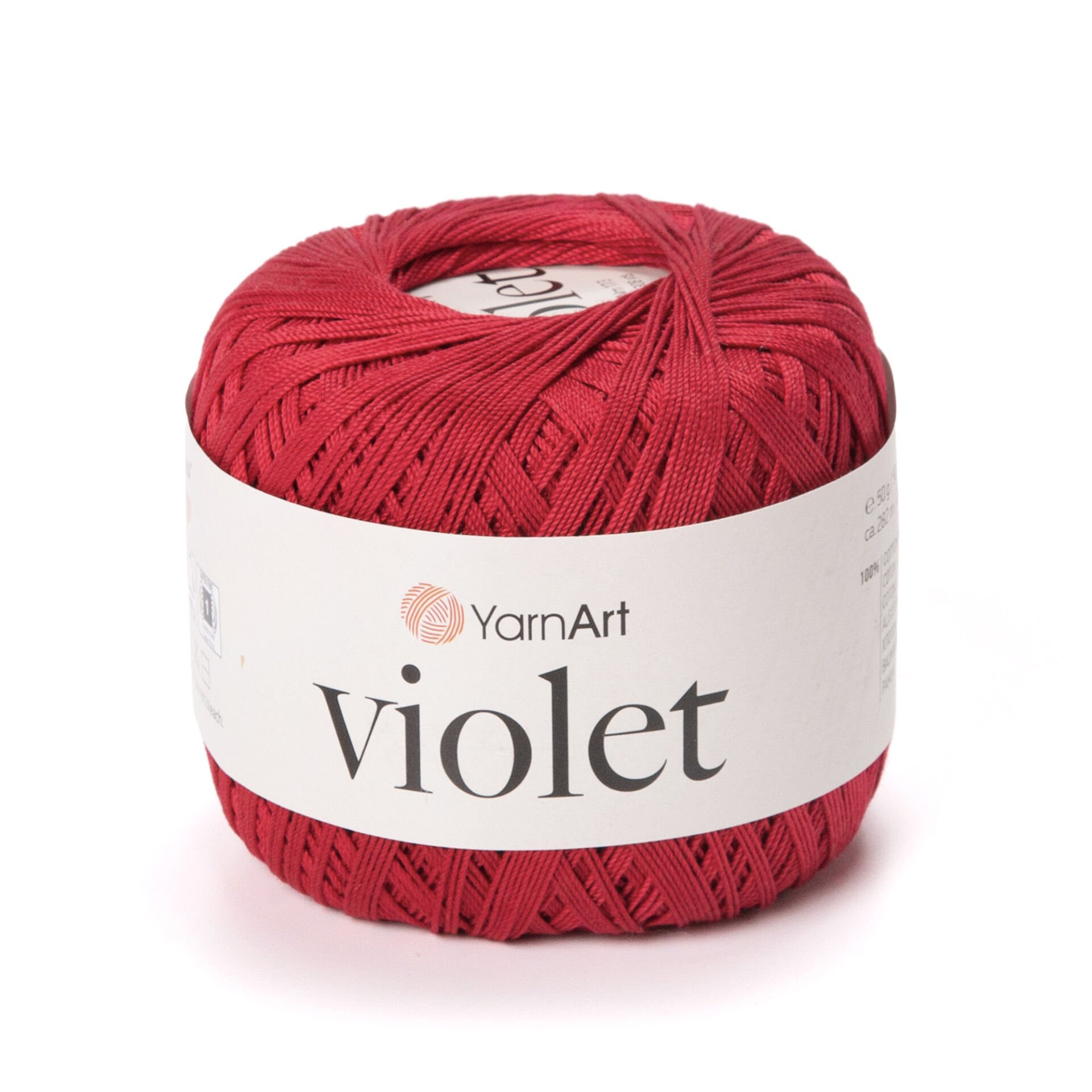 YARNART VIOLET - MERCERIZED LACE YARN RED - 5020