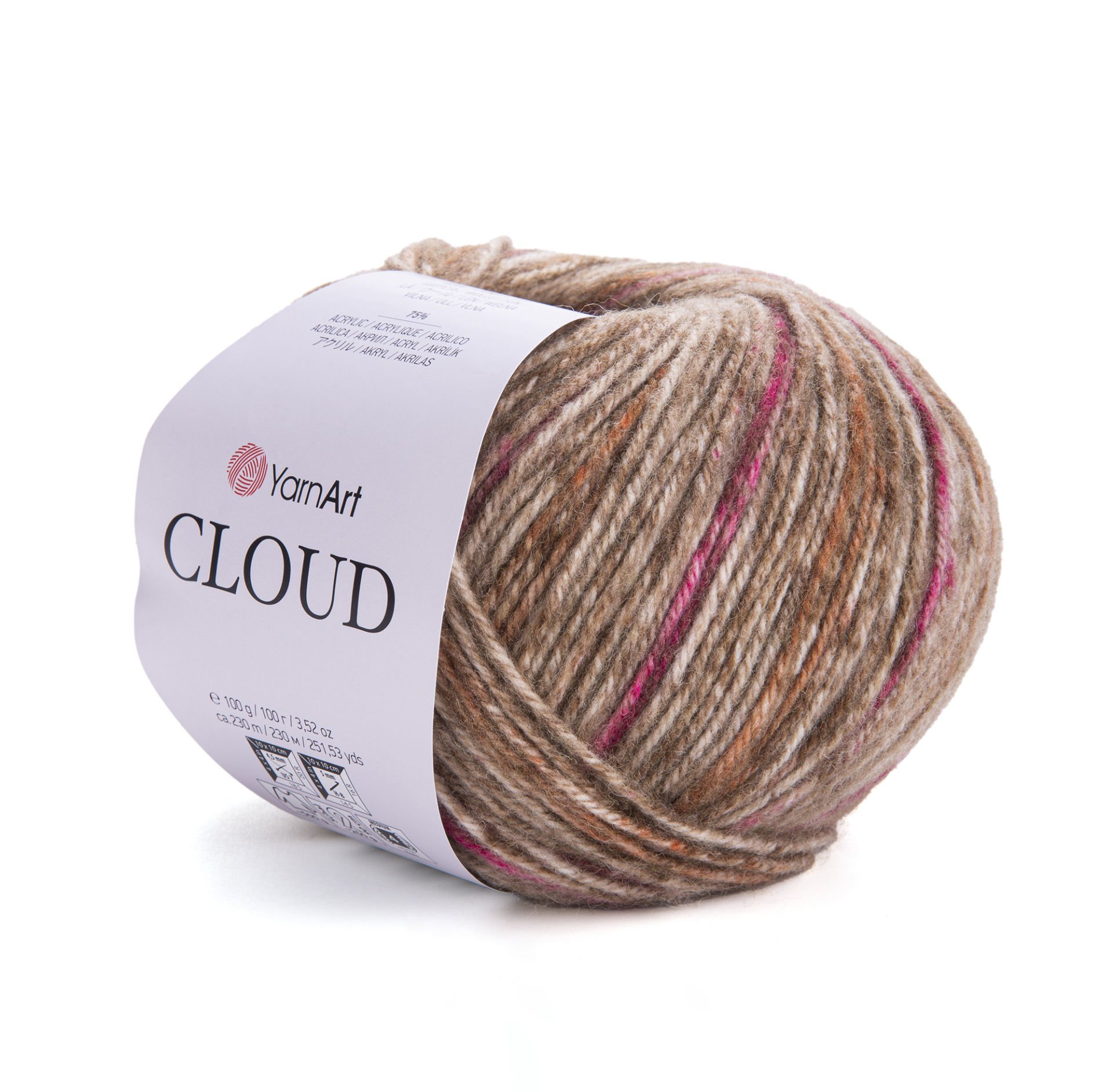 YARNART CLOUD - MULTICOLOR KNITTING YARN VARIEGATED - 9203