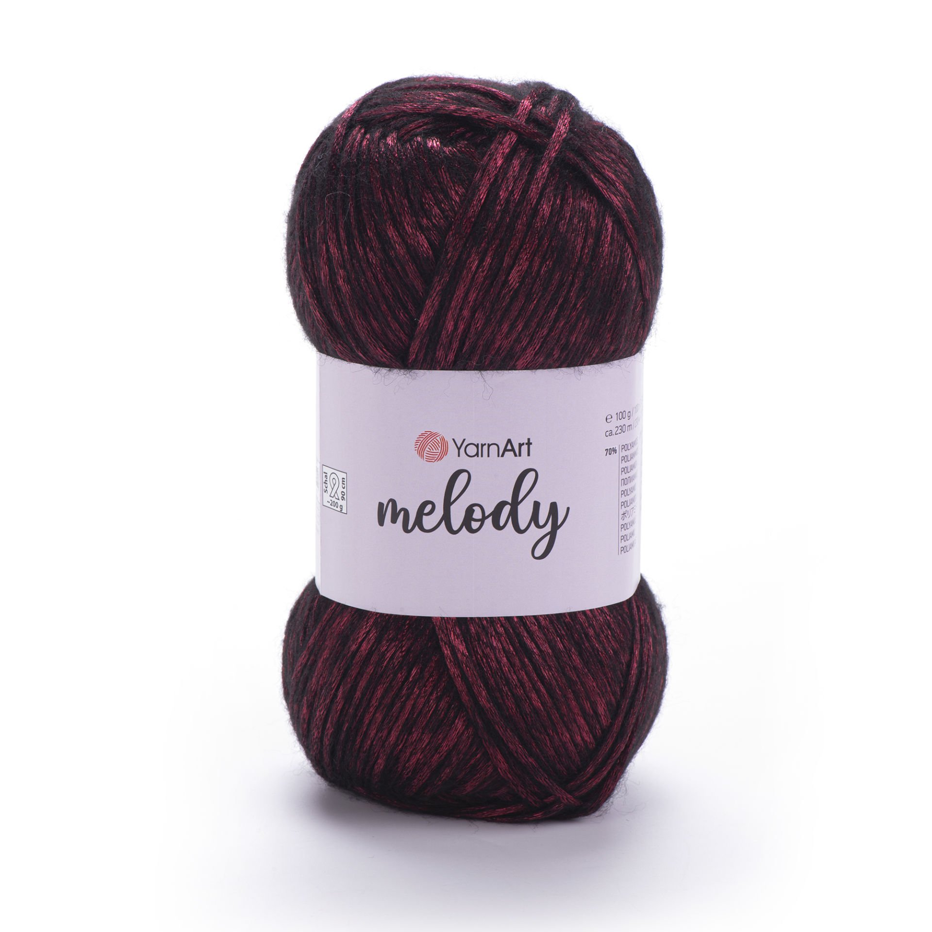 YARNART MELODY - SHINY KNITTING YARN RED - 888