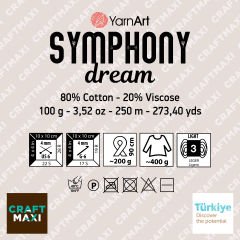 YARNART SYMPHONY DREAM -  MULTICOLOR KNITTING YARN VARIEGATED - 3111