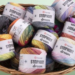 YARNART SYMPHONY DREAM -  MULTICOLOR KNITTING YARN VARIEGATED - 3111
