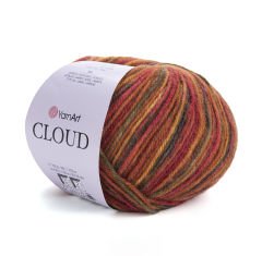 YARNART CLOUD - MULTICOLOR KNITTING YARN VARIEGATED - 9204
