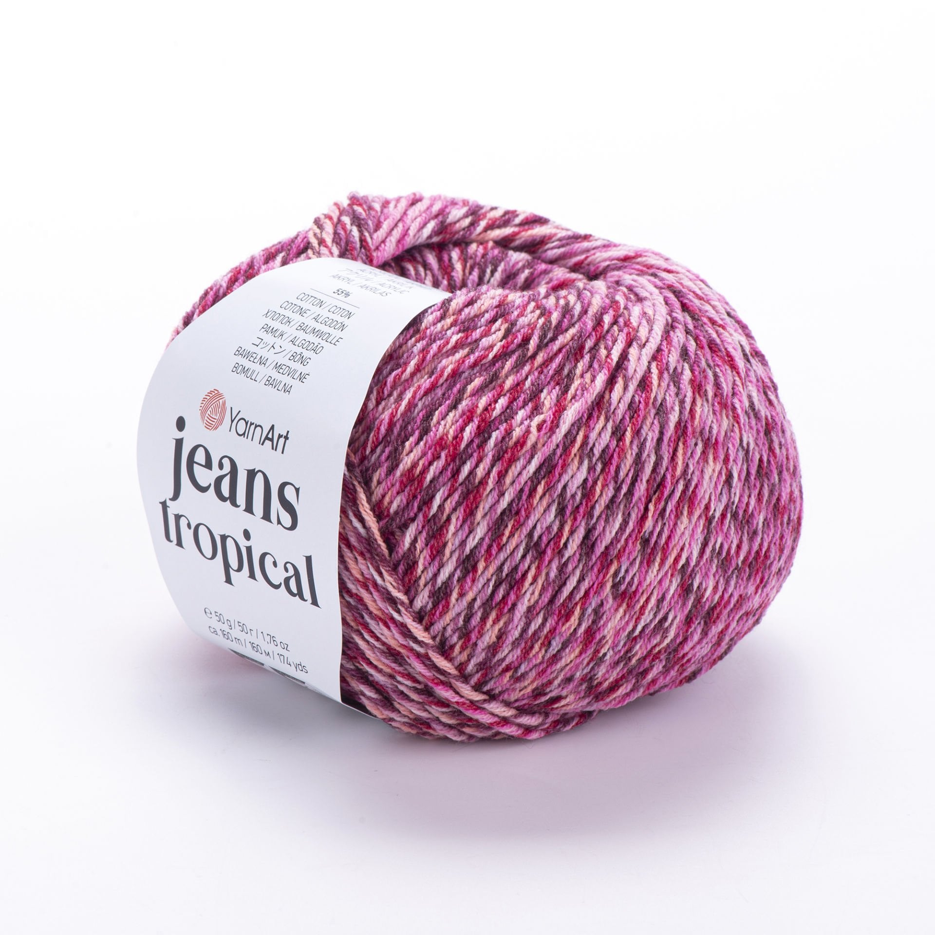 YARNART JEANS TROPICAL - MULTICOLOR KNITTING YARN VARIEGATED - 615