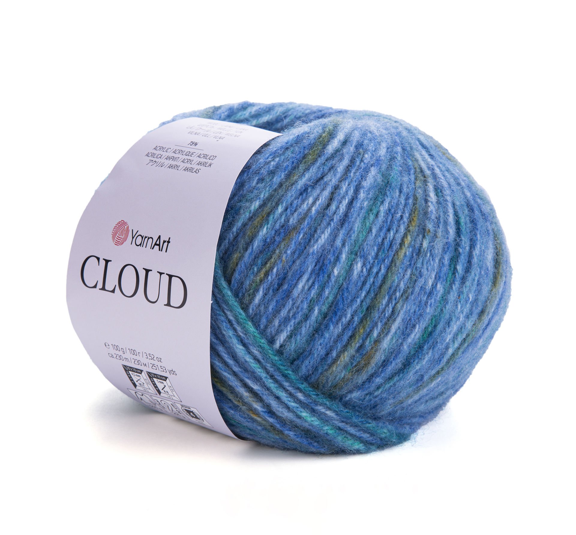 YARNART CLOUD - MULTICOLOR KNITTING YARN VARIEGATED - 9205
