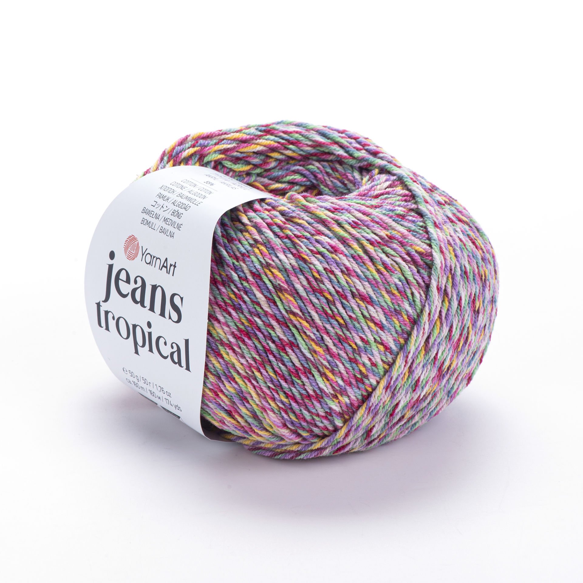 YARNART JEANS TROPICAL - MULTICOLOR KNITTING YARN VARIEGATED - 621