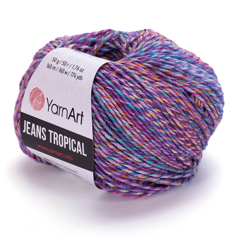 YARNART JEANS TROPICAL - MULTICOLOR KNITTING YARN VARIEGATED - 622