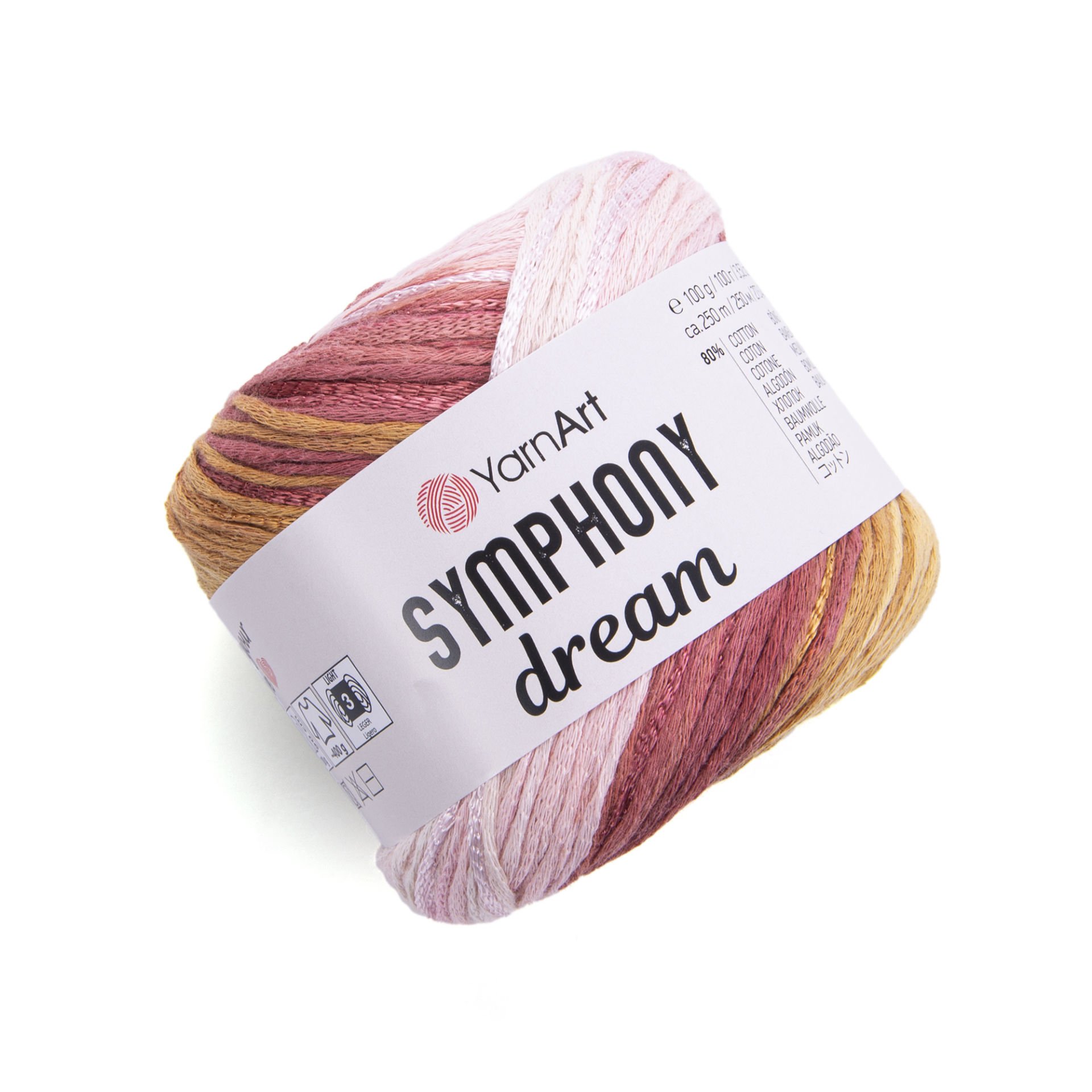 YARNART SYMPHONY DREAM -  MULTICOLOR KNITTING YARN VARIEGATED - 3104