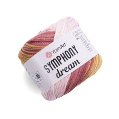 YARNART SYMPHONY DREAM -  MULTICOLOR KNITTING YARN VARIEGATED - 3104