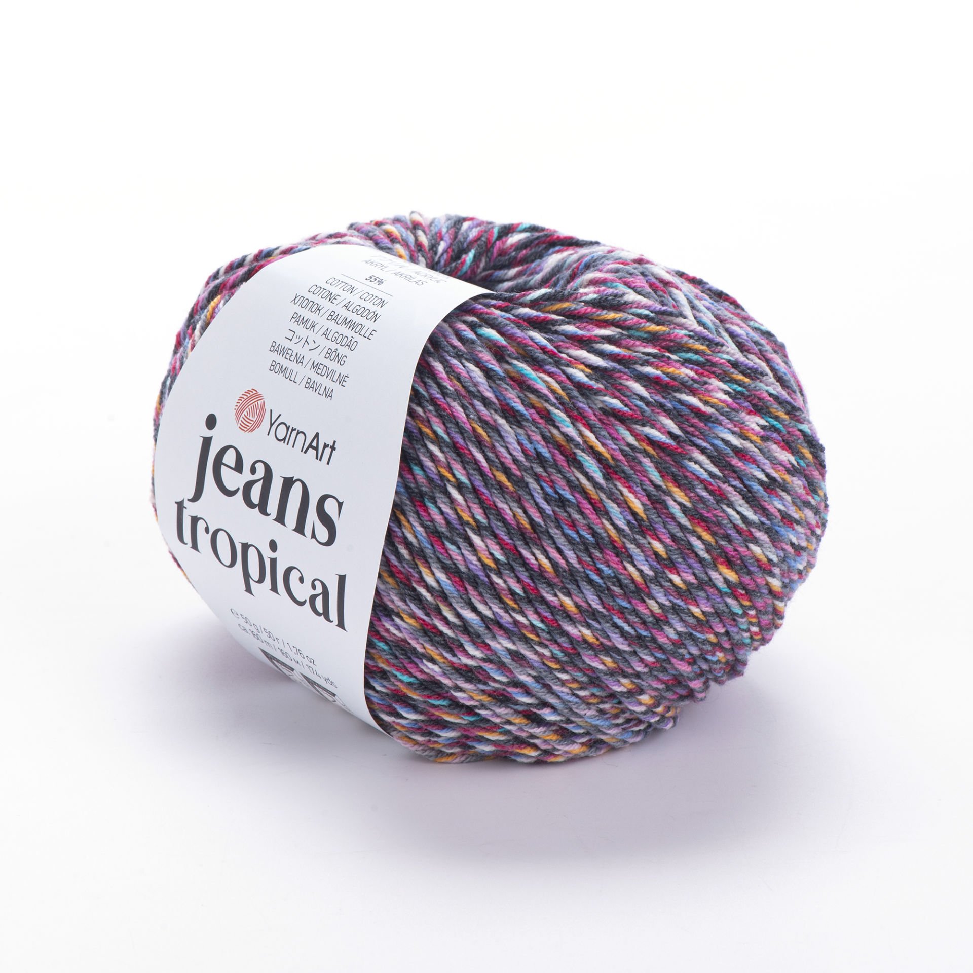 YARNART JEANS TROPICAL - MULTICOLOR KNITTING YARN VARIEGATED - 620