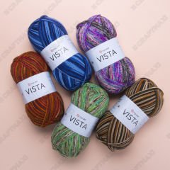 YARNART VISTA - MULTICOLOR KNITTING YARN VARIEGATED - 9204