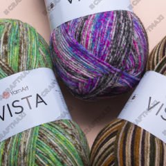 YARNART VISTA - MULTICOLOR KNITTING YARN VARIEGATED - 9204