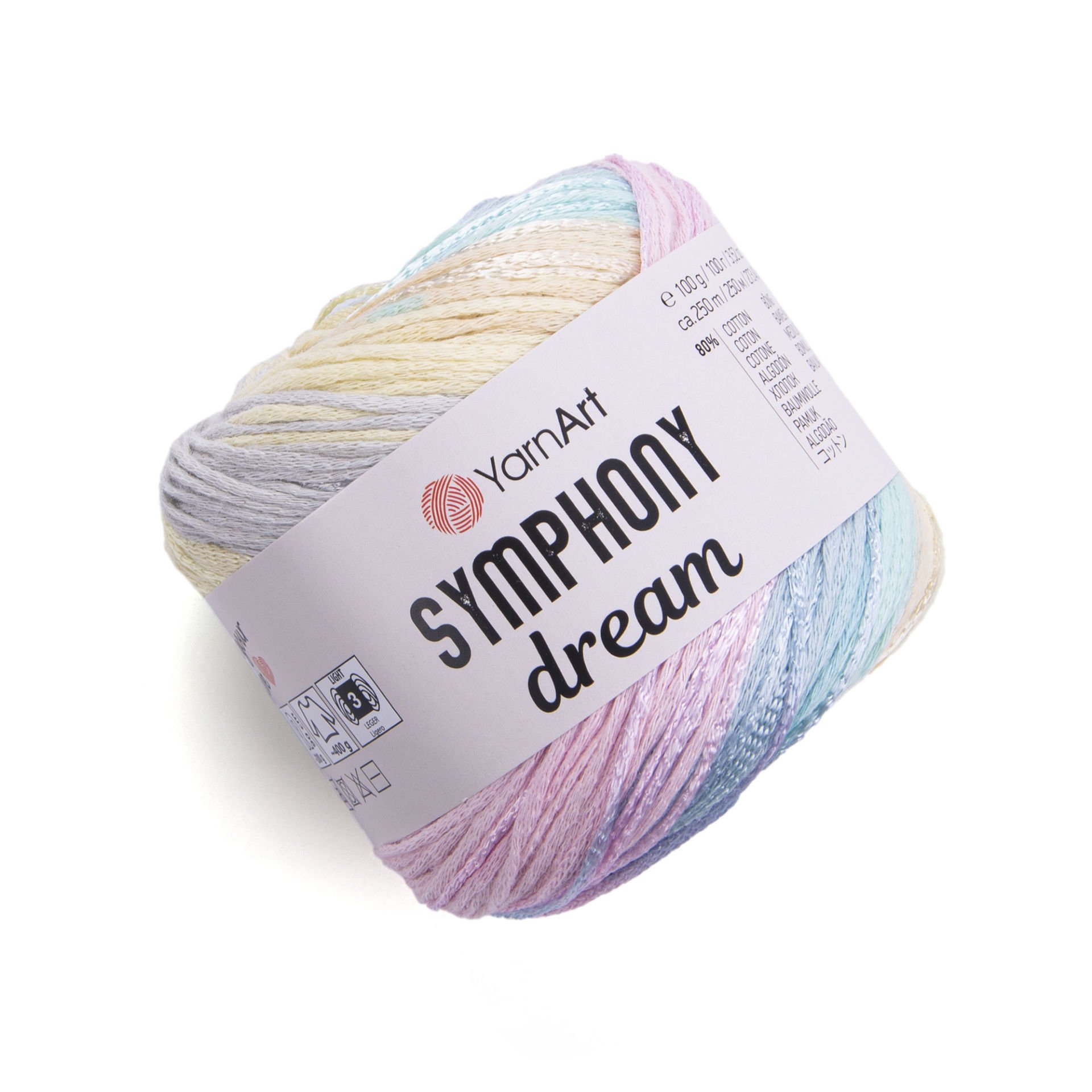 YARNART SYMPHONY DREAM -  MULTICOLOR KNITTING YARN VARIEGATED - 3108