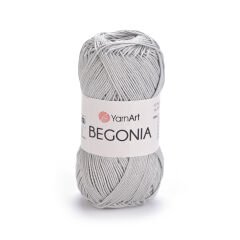 YARNART BEGONIA - MERCERIZED KNITTING YARN LIGHT GREY - 4920