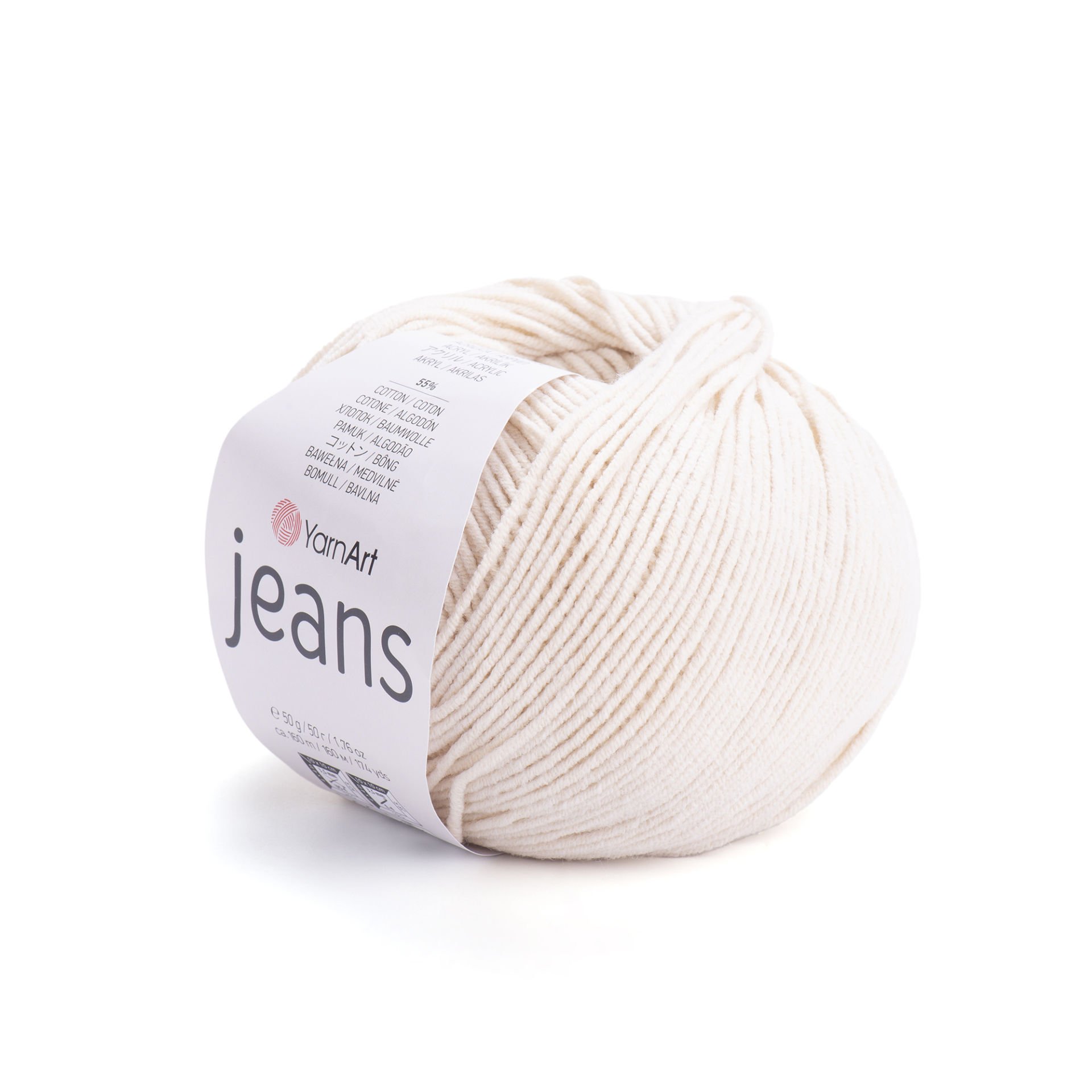 YARNART JEANS - KNITTING YARN CREAM - 05