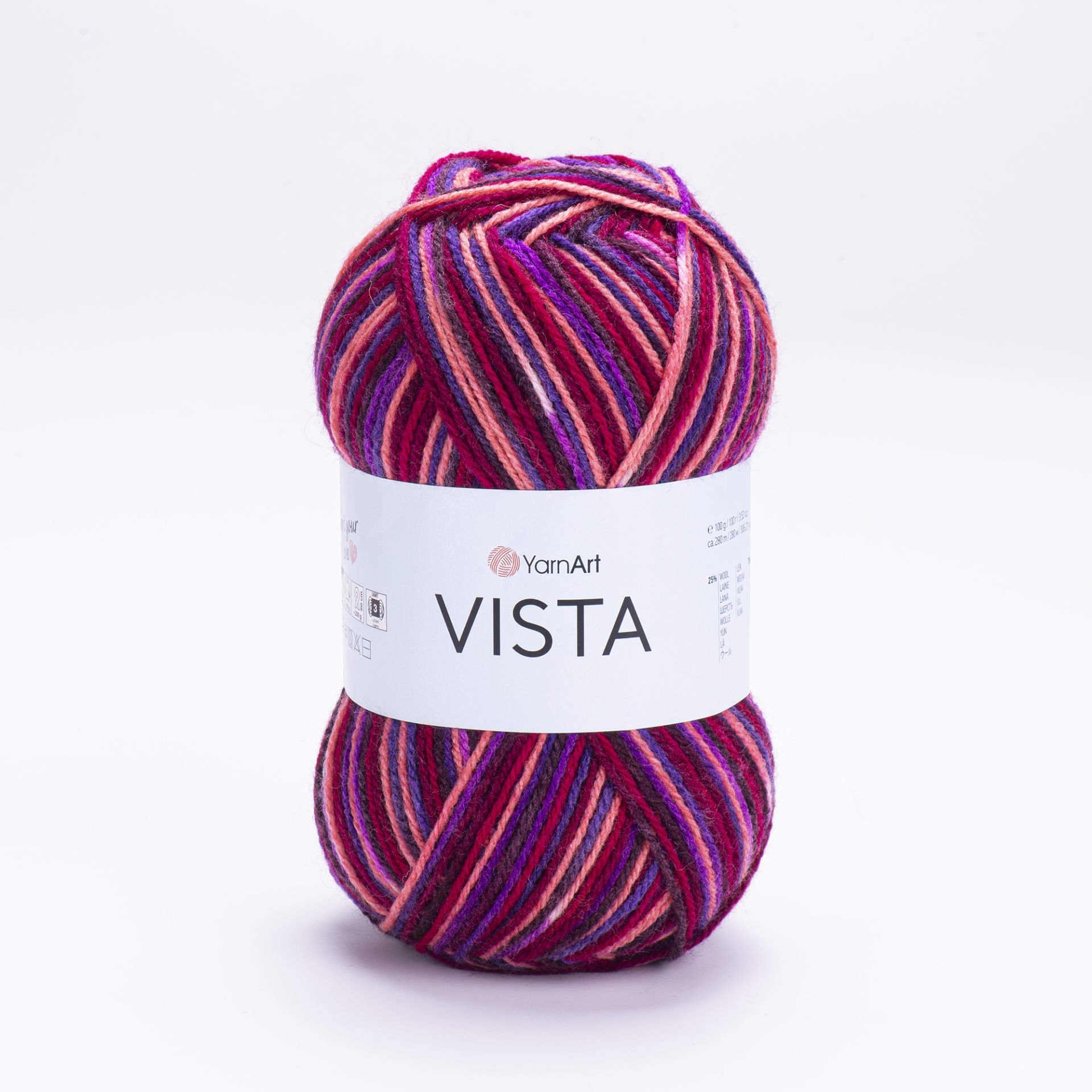 YARNART VISTA - MULTICOLOR KNITTING YARN VARIEGATED - 5305
