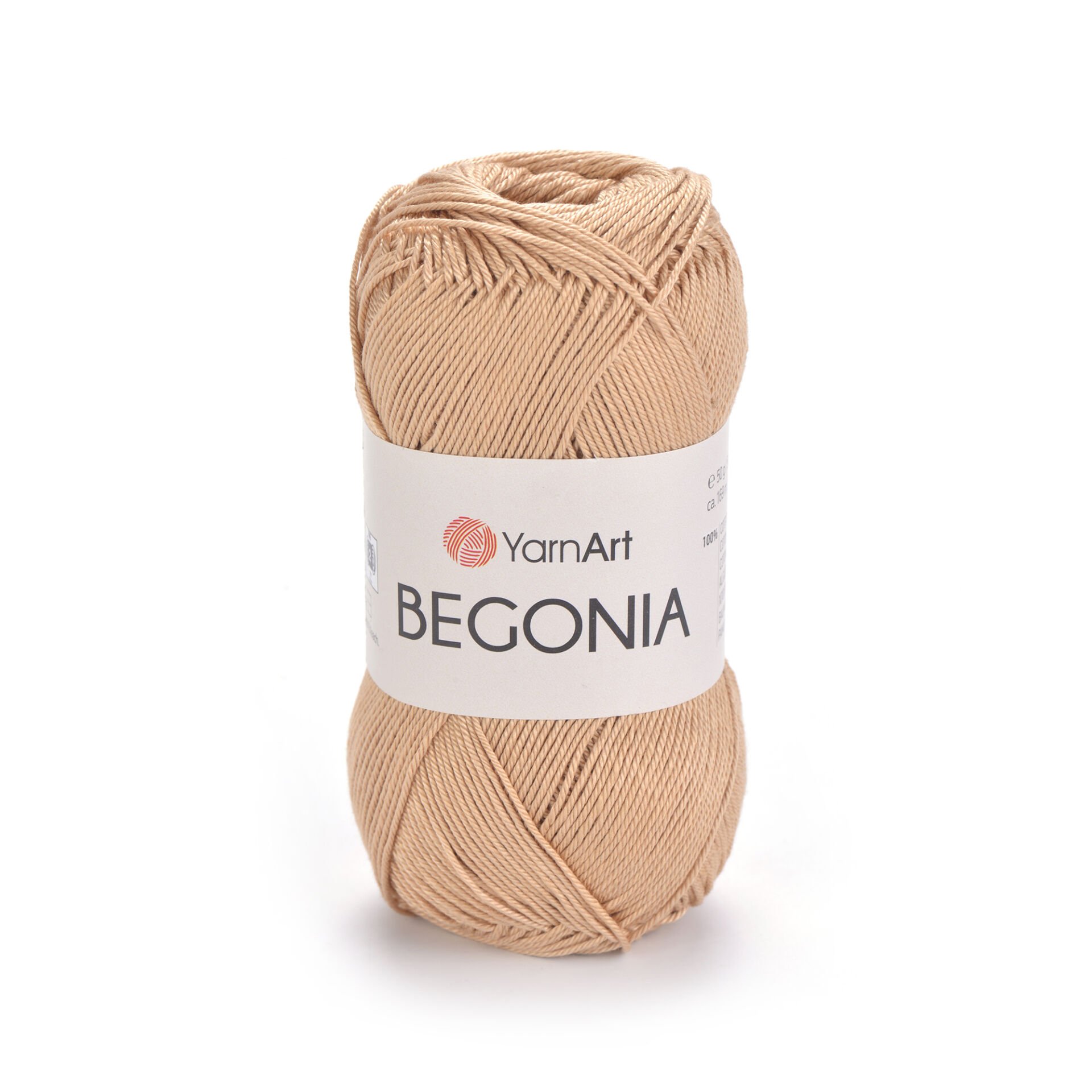 YARNART BEGONIA - MERCERIZED KNITTING YARN DARK BEIGE - 5529