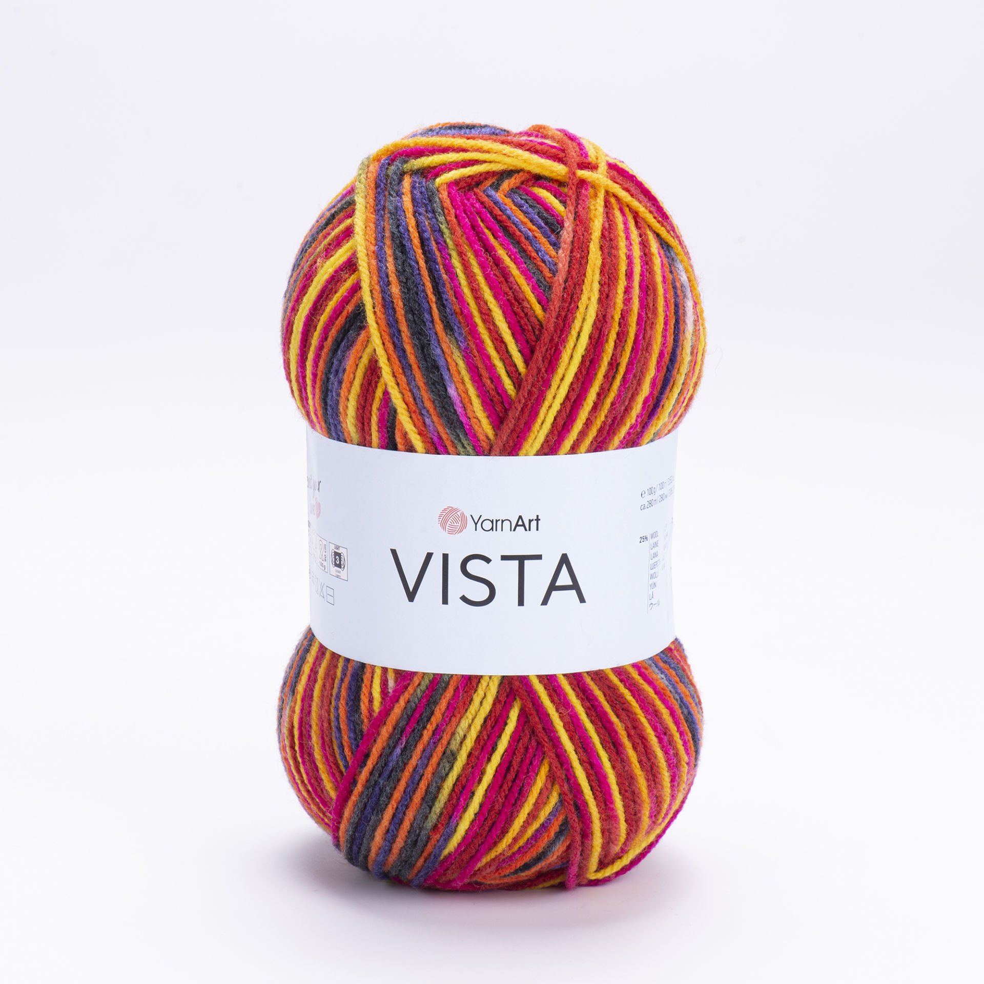YARNART VISTA - MULTICOLOR KNITTING YARN VARIEGATED - 5306