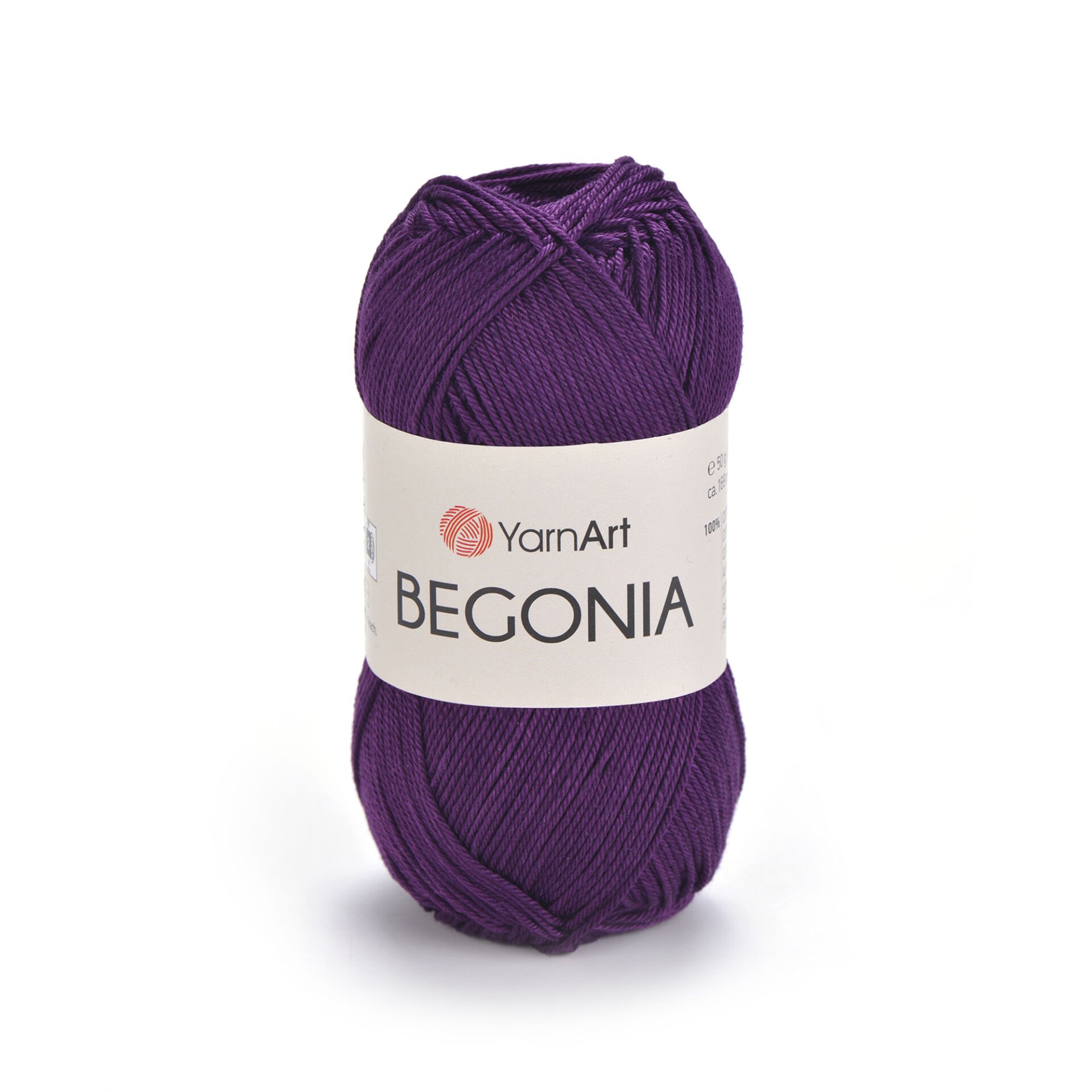 YARNART BEGONIA - MERCERIZED KNITTING YARN EGGPLANT PURPLE - 5550