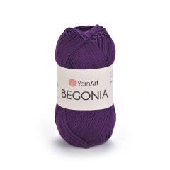 YARNART BEGONIA - MERCERIZED KNITTING YARN EGGPLANT PURPLE - 5550
