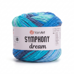 YARNART SYMPHONY DREAM -  MULTICOLOR KNITTING YARN VARIEGATED - 3115