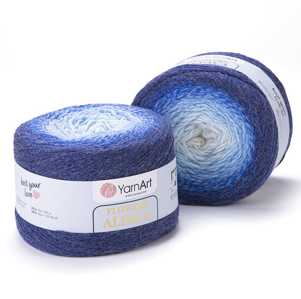 YARNART FLOWERS ALPACA - MULTICOLOR KNITTING YARN VARIEGATED - 409