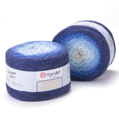 YARNART FLOWERS ALPACA - MULTICOLOR KNITTING YARN VARIEGATED - 409