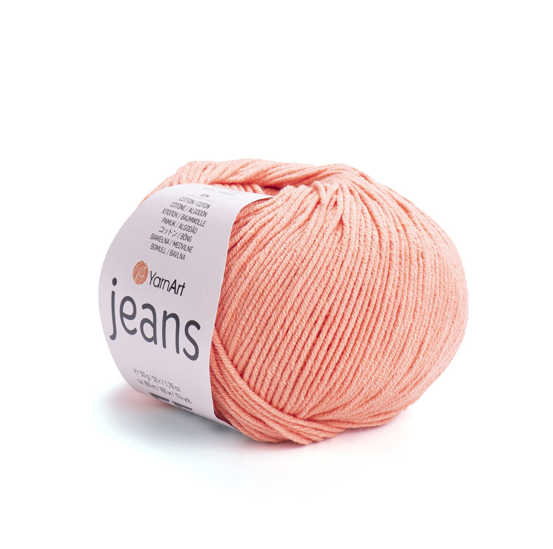 YARNART JEANS - KNITTING YARN CORAL - 23