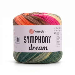 YARNART SYMPHONY DREAM -  MULTICOLOR KNITTING YARN VARIEGATED - 3116