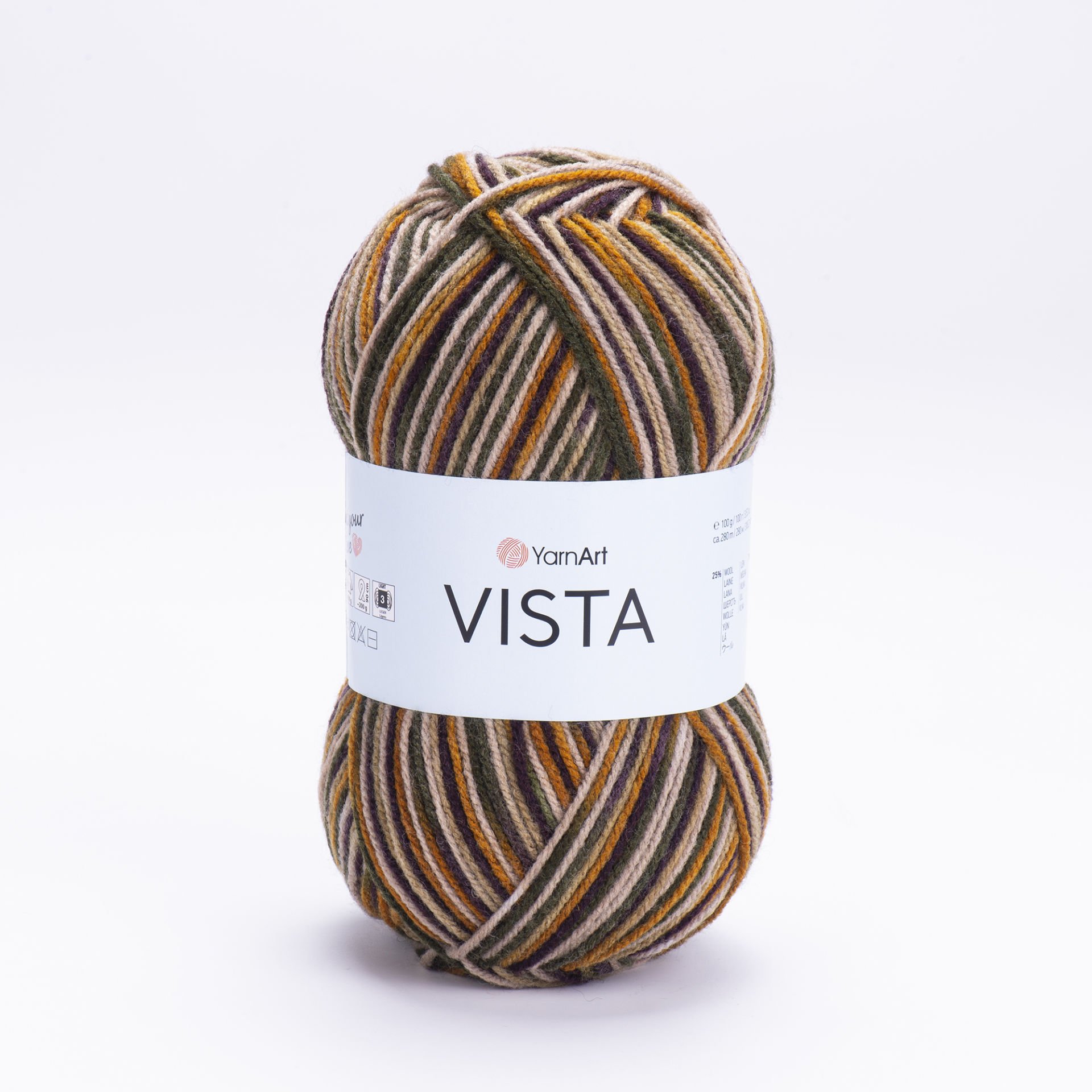 YARNART VISTA - MULTICOLOR KNITTING YARN VARIEGATED - 5308