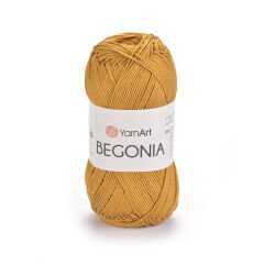 YARNART BEGONIA - MERCERIZED KNITTING YARN MUSTARD - 6340