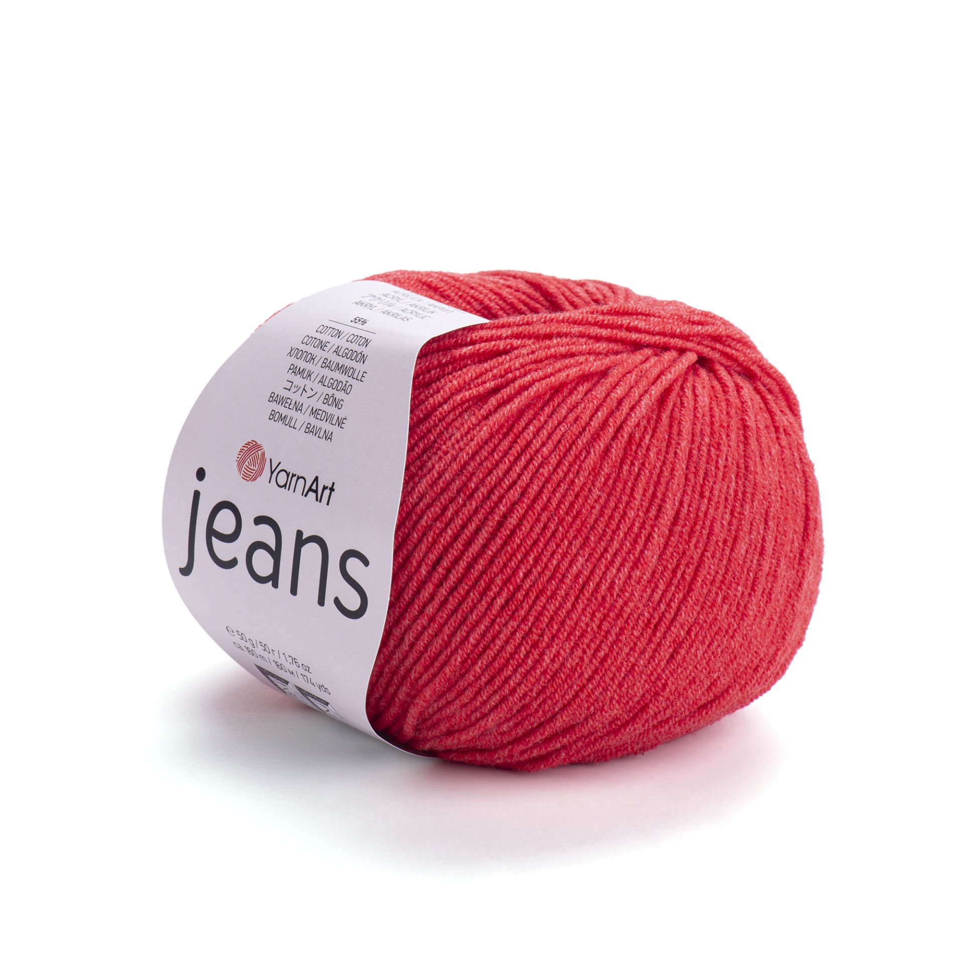YARNART JEANS - KNITTING YARN REDDISH ORANGE - 26