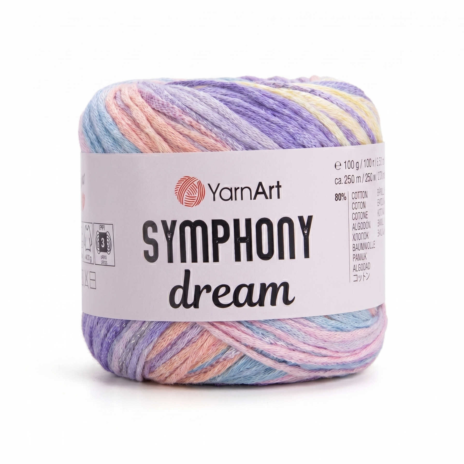 YARNART SYMPHONY DREAM -  MULTICOLOR KNITTING YARN VARIEGATED - 3117