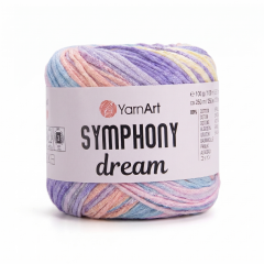YARNART SYMPHONY DREAM -  MULTICOLOR KNITTING YARN VARIEGATED - 3117