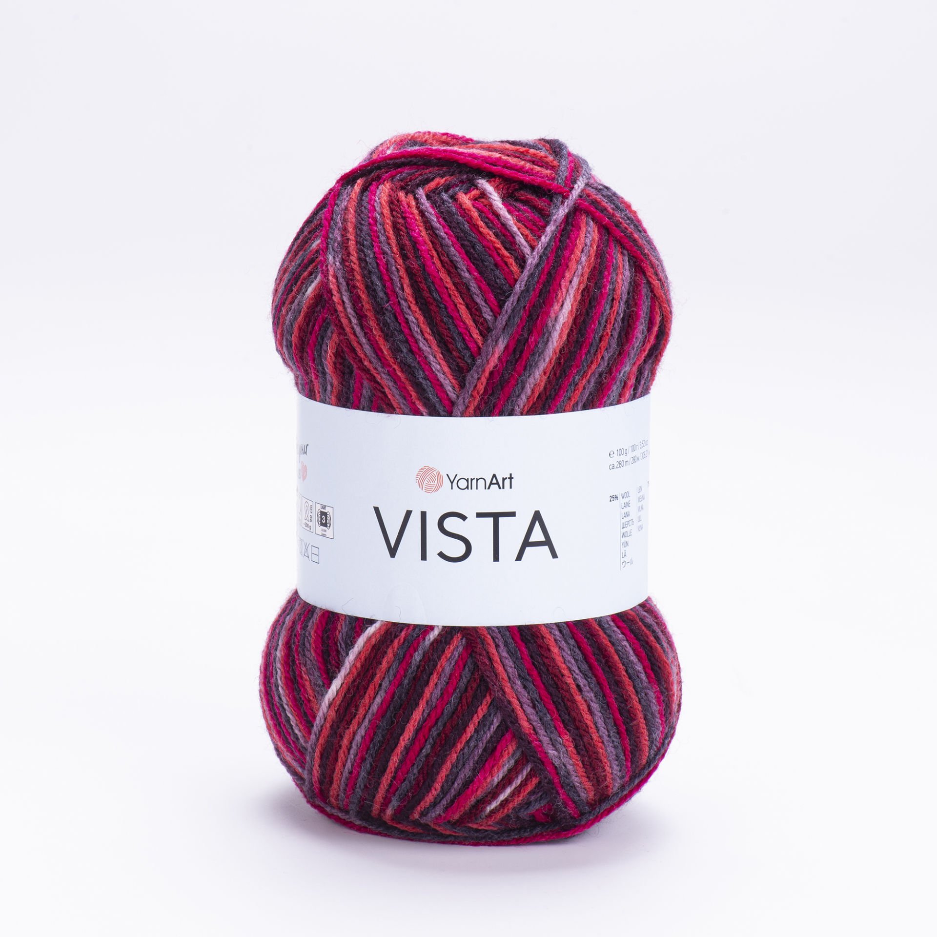 YARNART VISTA - MULTICOLOR KNITTING YARN VARIEGATED - 5310