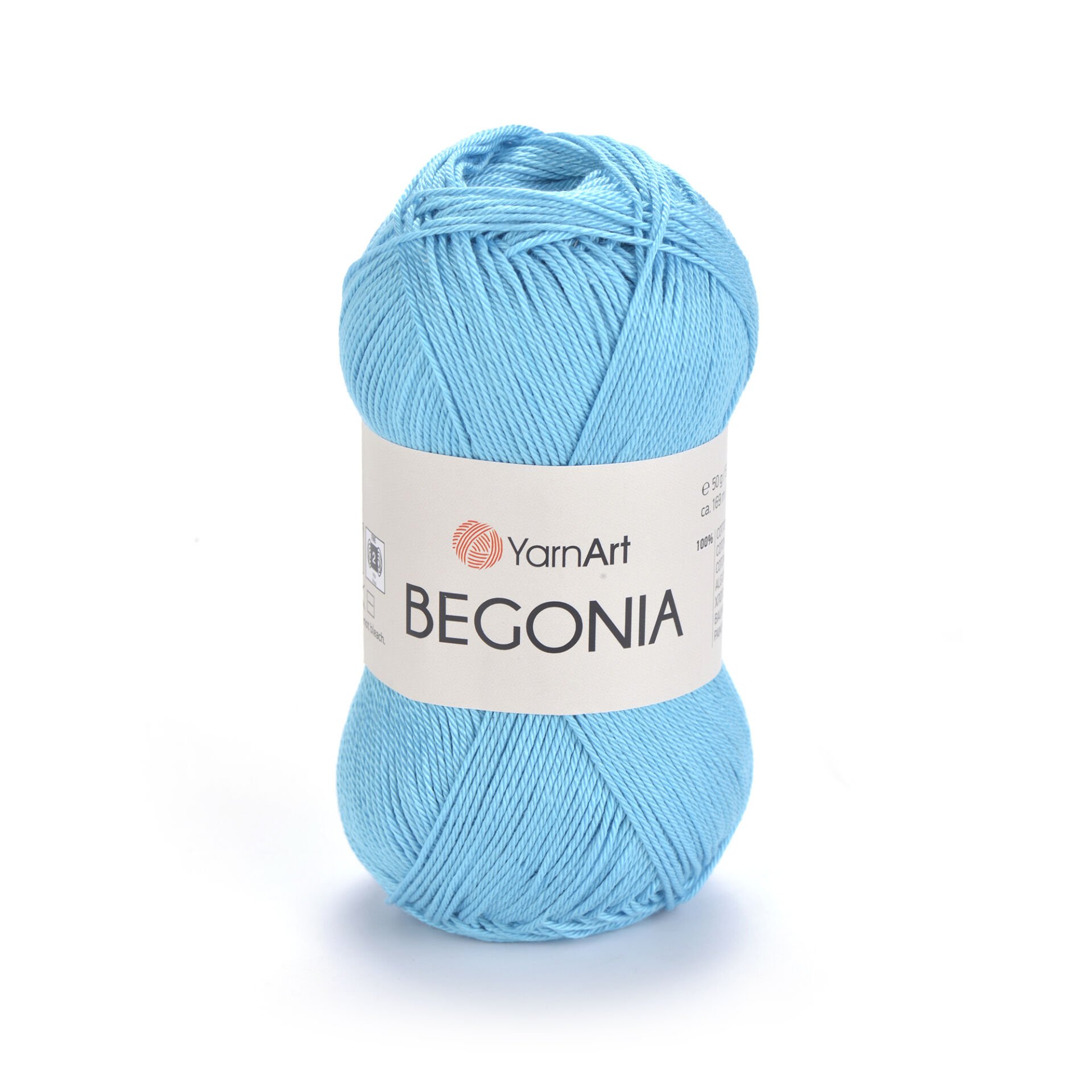 YARNART BEGONIA - MERCERIZED KNITTING YARN LIGHT TURQUOISE - 0008