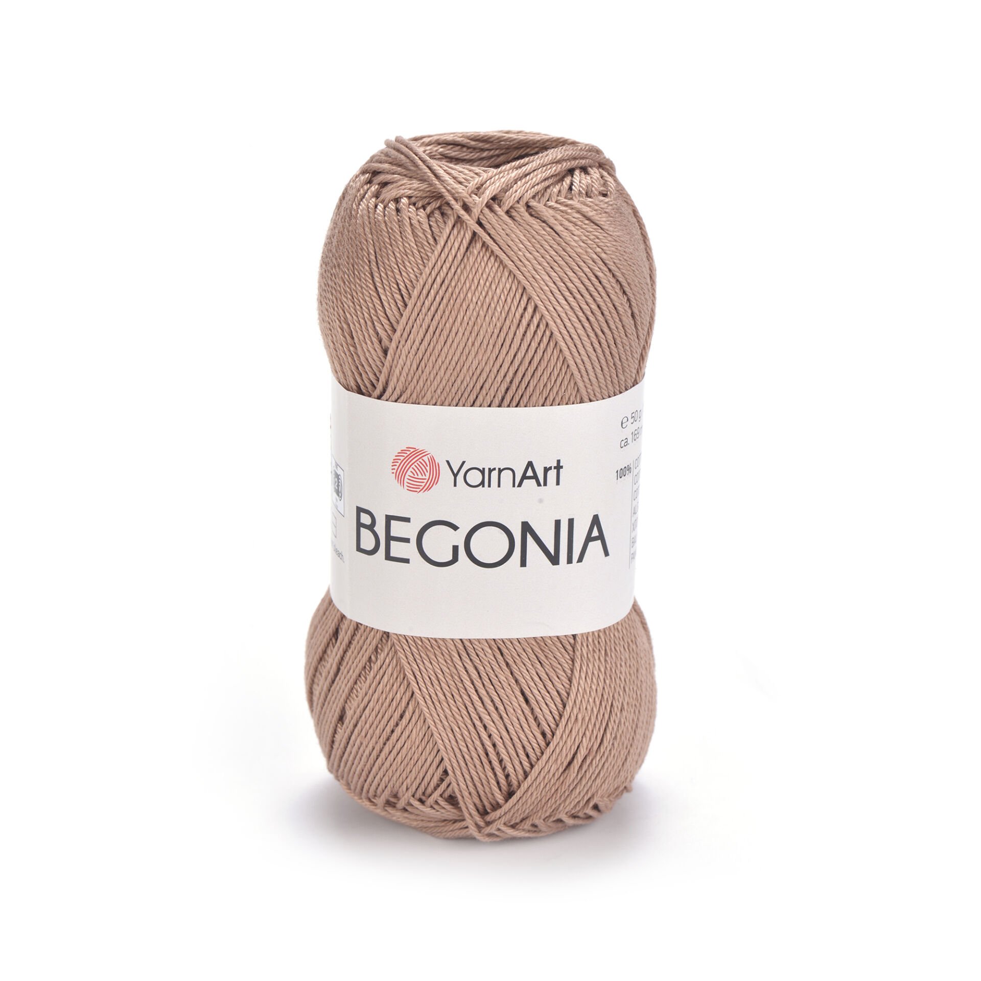 YARNART BEGONIA - MERCERIZED KNITTING YARN CARAMEL - 0015